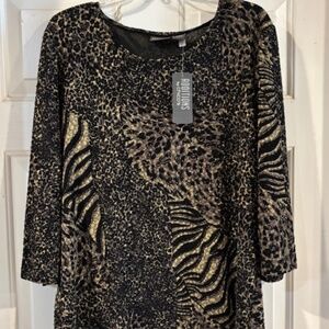 Chico Additions (NWT) Animal print top Size-3 (L/XL)